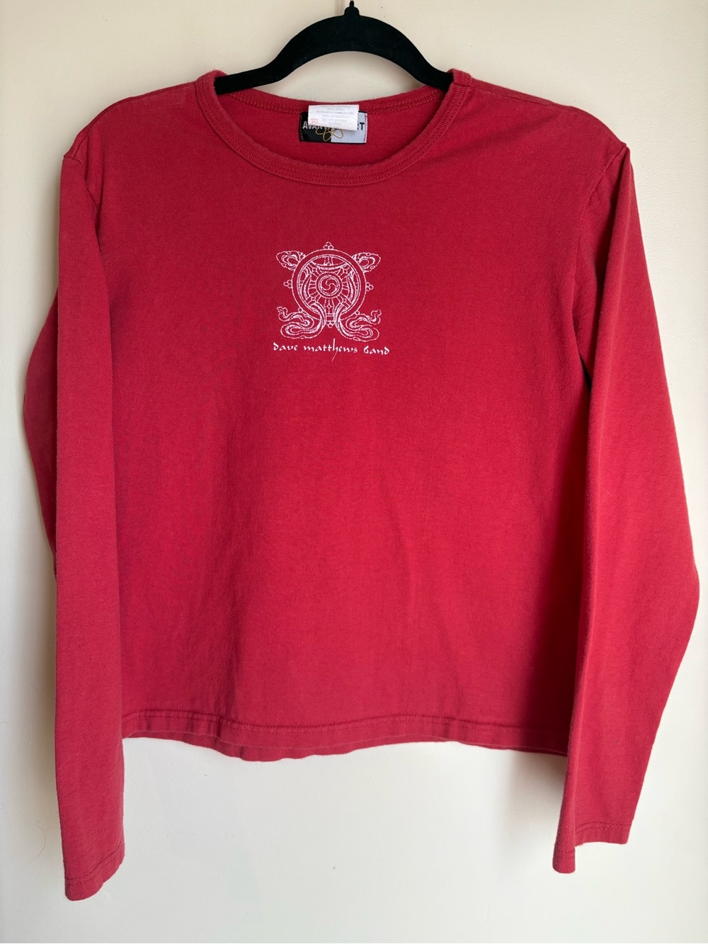 Dave Matthews Band Y2K Red Long Sleeve Graphic Tee !